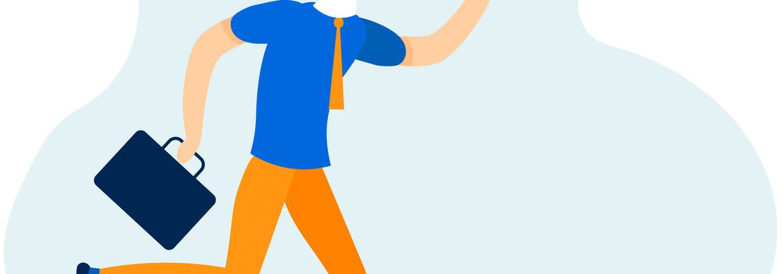 cartoon man running