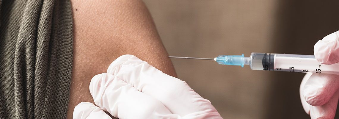 Person getting vaccinated