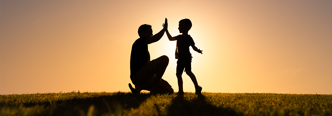 A father with his son
